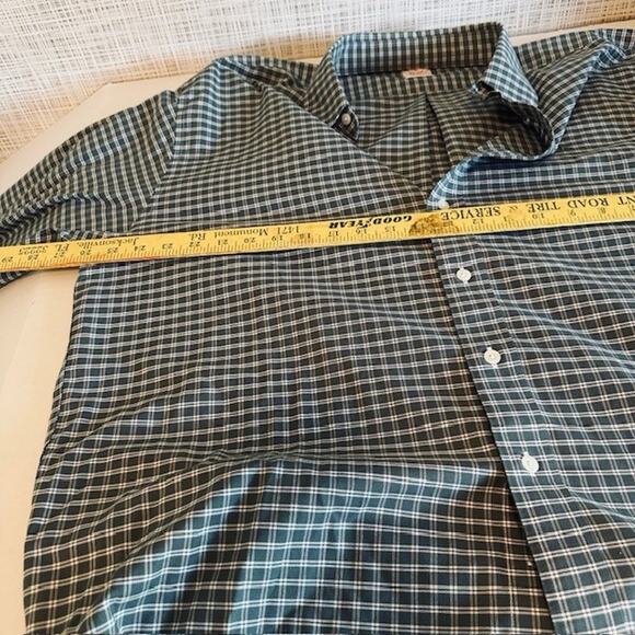 Brooks Brothers The Original Polo Shirt XL Long Sleeve Button Shirt Green Check - Picture 9 of 16